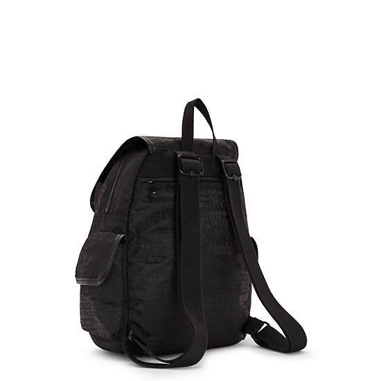 Kipling City Pack Small Classic Backpacks Urban Black Jacquard | CA 1502RV